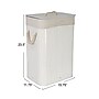 Household Essentials 19-Gallon 1-Section Hamper with Lid, Bamboo, White (HE1223)~#|#~7F6A9315-296D-4011-8F663AD98FBD0574_sc7