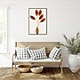 Amanti Art Five Red Flowers by Kubistika  Framed Canvas Wall Art Print, 23" x 33" (A42678302736)~#|#~7F857869-C012-42B4-AD3A2AA05B8689F4_sc7