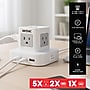 RAYOVAC 5-Outlet 3-USB Port Power Cube Surge Protector with Flat Plug, 5-ft., 540 Joules, White (SS-P927)~#|#~7FCAA068-894D-4D8F-8B236C17CD365008_sc7