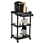 Mind Reader 3-Tier Bar Cart Plastic Rolling Utility Cart, Black (CARTCOFF-BLK)~#|#~7FCCFDB8-35EB-4D7F-BF394292FAC6A48D_sc7