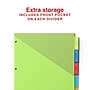 Staples Large Tab Plastic Insertable Pocket Dividers, 5‑Tab, Multicolor, Durable Write‑On Tabs, Fits Standard 3‑Ring Binders~#|#~7FCE405B-07C5-4D66-9610C2F417B73F7B_sc7