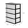 Iris Stackable Wide Chest, 4 Drawer, Black (301153)~#|#~7FCE6891-1E78-45D4-A51625B39579ACC4_sc7