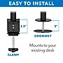 Mount-It! Adjustable Dual Monitor Arm Mount, Up To 32", Black (MI-2752)~#|#~7FD8AE75-9771-4DEF-8BC250C0140F7CAA_sc7