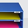 AdirOffice 501 Series 15-Compartment Literature Organizer, 32" x 13", Blue (501-15-BLU)~#|#~7FFCA3BD-E5C1-461B-B64EFCB58F161F25_sc7