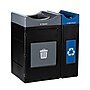 Commercial Zone Avante Series Polyethylene Dual-Stream Trash and Recycling Center, 85 Gallon, Black (787203MSA)~#|#~7FFE7BE4-4FF4-49FD-927FB5C8D8BC8763_sc7