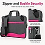 Vangoddy 13" Nylon Laptop Bag, TSA Checkpoint Friendly, Gray/Pink (NBKLEA604)~#|#~800A40F4-0F23-4C74-98D6C1F43E27AB94_sc7