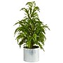 Nearly Natural Cedar Pine Natural Look Artificial Tree in Decorative Planter, 20" (T1506)~#|#~801865F7-1721-430A-9C84CAE8931B6C33_sc7