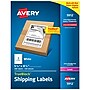 Avery TrueBlock Laser Shipping Labels, 5 1/2" x 8 1/2", Matte White, 2 Labels/Sheet, 250 Sheets/Pack (5912)~#|#~8036670E-F6E5-49A6-AD776EF818CC0356_sc7