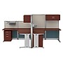 Regency Instant Office 63"H x 129"W 2 Person L-Shaped Cubicle Panel Workstation with Storage, Hansen Cherry (IO008HC)~#|#~80432925-03C8-4A91-987A82A731C8B94A_sc7