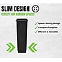 Alpine Industries Plastic Trash Can with Lid and Dolly, 23 Gallon, Black (ALP477-BLK1-PKD)~#|#~805D4375-0A7A-41BD-BF644D66CEA9D04B_sc7