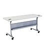 National Public Seating BPFT Series 24"W x 60"D Foldable Rectangular Training Table, Plastic, With Wheels, Speckled Grey~#|#~80713AF5-3D3C-494D-83D7E620A5CA850A_sc7