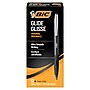 BIC Glide Retractable Ballpoint Pen, Medium Point, 1.0mm, Black Ink, Dozen (14347/VCG11BK)~#|#~80726698-C7D4-4E33-81605A3DB6E4C367_sc7
