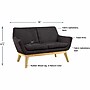 Lorell Quintessence 2-Seat Loveseat, Black (LLR68959)~#|#~80752363-3EDE-401A-B1305424740D7A88_sc7