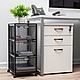Mind Reader 3-Drawer Mobile Organizer Storage Cart with Wheels, Metal, Black (3TWHEEL-BLK)~#|#~807C6570-AA97-4BC8-B80CC21528C935DD_sc7