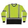 Ergodyne GloWear 8369BK High Visibility Long Sleeve Black Bottom T-Shirt, ANSI Type R Class 3, Lime, 2XL (22206)~#|#~8080C2EC-B546-469C-A331F5D303C67445_sc7