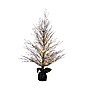 Nearly Natural 4' Pre-Lit Halloween Black Twig Artificial Fall Tree in Burlap Planter with 63 Warm White LED Lights (T4727)~#|#~80859ACA-5E66-4C76-9A3F5CCADB542E38_sc7