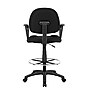 Boss Ergonomic Works Armless Drafting Stool with Backrest and Footrest, Tweed Fabric, Black (B1617-BK)~#|#~80F5106F-C799-4895-AFF65C7AF0F21B6C_sc7