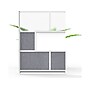Luxor Workflow Series 6-Panel Modular Room Divider System Add-On Wall with Whiteboard, 70"H x 53"W, Gray/Silver~#|#~80F938B3-F2CE-4FD0-8473A1ECBD79BEDF_sc7