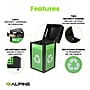 Alpine Industries GS Series Steel Recycling Bin, 40 Gallon, Green (ALP471-40-GS-S)~#|#~81046A6A-19AF-4DC6-BD8F1C32FC215D4D_sc7