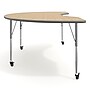 Flash Furniture Wren Kidney Activity Table, 96" x 48", Height Adjustable, Light Natural Top/Silver Frame (XUA4896KDLNTAC)~#|#~811C9E77-EC01-420B-AA35349E4A357AF9_sc7