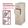 Staples Heavy Duty 4 Drawer Vertical File Cabinet, Letter, Putty/Beige, 25"D (25162D)~#|#~815A35AE-3FD0-4763-979E826E54B17CD7_sc7