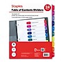 Staples Customizable Table of Contents Numeric Dividers, 10-Tabs, 24 Sets, Multicolor ~#|#~818EA9CD-64D4-49E9-BB3CE31C2AF3B943_sc7