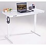 Victor Technology Electric Rectangular Adjustable Glass Standing Desk, White (DC950W)~#|#~8190227D-FCE8-4E76-A6F7DC57C63AB176_sc7