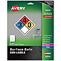Avery Surface Safe Laser/Inkjet Label Safety Signs, 8" x 8", White, 15 Labels/Pack (61513)~#|#~8195DC4F-7E91-4360-9AAD0B78C4154F74_sc7