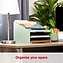 Staples 5-Compartment Plastic Desktop Organizer, Sage Green (ST63875)~#|#~81AC1A0E-CF7C-4B20-9989934666401093_sc7