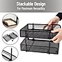 Mind Reader Metal Mesh Front Loading Stackable Letter Tray, Letter/Legal Size, Black (CSTACK2-BLK)~#|#~81B225B1-C568-4780-9C404F5840CC2A35_sc7