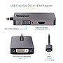 StarTech.com USB-C to HDMI/VGA/DVI Video Adapter, Male to Female, Attached 1ft Cable, 4K 60Hz/1080p (118-USBC-HDMI-VGADVI)~#|#~81BBC88F-275E-4762-95954E3EBA873446_sc7