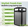 Alpine Industries Steel Outdoor Commercial Trash Can with Ashtray Lid, 40 Gallon, Silver (472-40-SIL)~#|#~81C3A298-CE45-4CE8-91B195214D0CBCC8_sc7