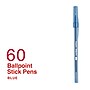 Staples Ballpoint Pen, Medium Point, 1.0mm, Blue Ink, 60/Pack (ST52863	)~#|#~81CC0DA3-FCFF-437F-93A90B6D54DCF3FC_sc7
