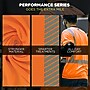 Ergodyne GloWear 8371BK High Visibility Long Sleeve Black Bottom T-Shirt, ANSI Type R Class 3, Orange, 5XL (22309)~#|#~81E85D1B-BDC9-4EFD-86B9E5BC82A8BB8A_sc7