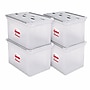 Staples Wing Lid File Totes, Letter Size, Clear, 4/Pack (140166/139585CT)~#|#~820A8EE4-246C-4A13-8DE3CF9A159044FD_sc7