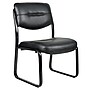 Boss Armless Leather Sled Base Side Chair, Black (B9539)~#|#~820C753E-CC4D-40BA-B52CB831E2F2F7A7_sc7