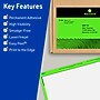 Avery Rectangle Multipurpose Labels, 4.75" x 7.75", Neon Green, 40/Pack (94255)~#|#~821BBD81-FC0B-419E-B6376DE6CCC502DB_sc7
