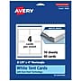 Avery Matte General Use Blank Cards, White, 40/Pack (95330)~#|#~8221C48A-E425-4D8E-926C3940C6D36E17_sc7