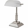 V-Light LED Bankers Desk Lamp with Frosted Glass Shade, 14.75" H, Brushed Nickel (8VS688029BN)~#|#~826AA612-EBA0-443B-9C3D0AC61F2E1D96_sc7