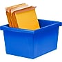 Storex Polypropylene/PP 4 Gallon Classroom Storage Bin, 7.9" x 11.3" x 13.6", Blue, 3/Bundle (STX61451U06C-3)~#|#~8272B45B-1CE5-405C-823AD12882F2FA5C_sc7