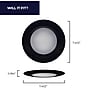 Bulbrite 14 Watt 7" LED Disc Light with Pigtail - 3000K Soft White Light, 1100 Lumens, Black, 12/Pack (862902)~#|#~8273C9E7-200B-4A13-9CDC6C3F8247C3DB_sc7