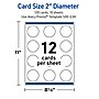 Avery Round Integrated Cards, Matte White, 100/Pack (19479371068)~#|#~827519FE-FEC2-4D4F-B5BD8A7F682B5A67_sc7
