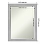 Amanti Art Vista Brushed Nickel Narrow Frame Wall Mirror, 26.75" x 20.75" (A42674960836)~#|#~82838DB3-208A-400C-9005571685219360_sc7