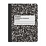 STAPLES Composition Notebook, 9.75” x 7.5”, Wide Ruled, 100 Sheets, Marble Black~#|#~829D8366-77C5-4ACC-A3883D470CC3E156_sc7