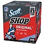 Scott Shop Towels Fabric Cleaning Wipers, 12" x 10", Blue, 200 Wipers/Box, 8/Carton (KCC75190)~#|#~sp106252597_sc7