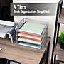 Mind Reader Metal Side Loading Stackable Letter Tray, Silver (DSTACK4-SIL)~#|#~82E6DE02-1DFC-429E-B3D25287B1D7D3EB_sc7