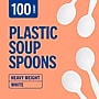 Perk Plastic Soup Spoons, Heavyweight, White, Disposable Soup Spoons for Office Breakroom & Catering~#|#~8306161D-F72A-40C0-9CAF536876E79454_sc7