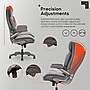Sharper Image S-950 Heated Ergonomic Faux Leather Swivel Executive Massage Chair, Gray/White (52755M-GRYWHT)~#|#~83087DE5-EA2C-49FC-B3857BB50D21FB96_sc7