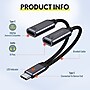 Overtime USB-C to USB-C & Type-C Audio and 100W Charging Splitter Adapter, Male to Female/Female, Black (OADCTCCBK)~#|#~831471E5-63F4-4C4F-96E39470CB7AD8AD_sc7