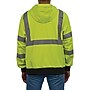 Ergodyne GloWear 8312BK High Visibility Long Sleeve Black Bottom Hooded Zip-Up Sweatshirt, ANSI Type R Class 3, Lime, X-Large~#|#~831FE993-692C-46F4-B54B773FC42EBB47_sc7